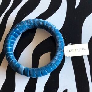4 for $20 Stephan & Co. Blue Velvet Bangle